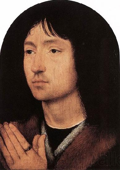 Hans Memling Portrait of a Young Man at Prayer France oil painting art